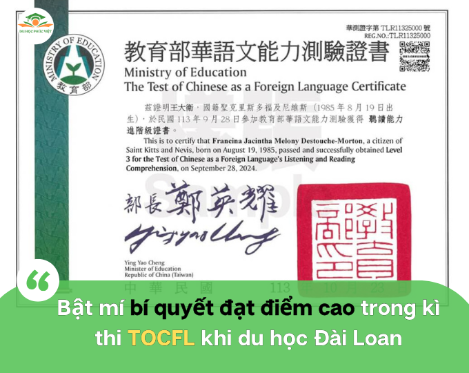 Bật mí bí quyết đạt điểm cao trong kì thi TOCFL khi du học Đài Loan