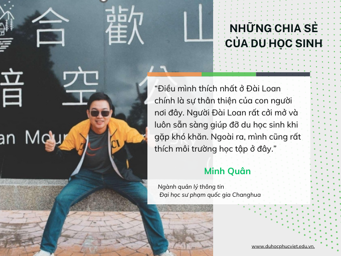 Trải nghiệm du học sinh Đài Loan – Minh Quân, Đại học Sư phạm Quốc gia Changhua